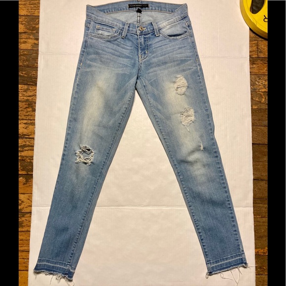 Flying Money Platinum Distress Raw Hem Skinny Jean - Picture 2 of 10